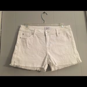 Frayed White Shorts
